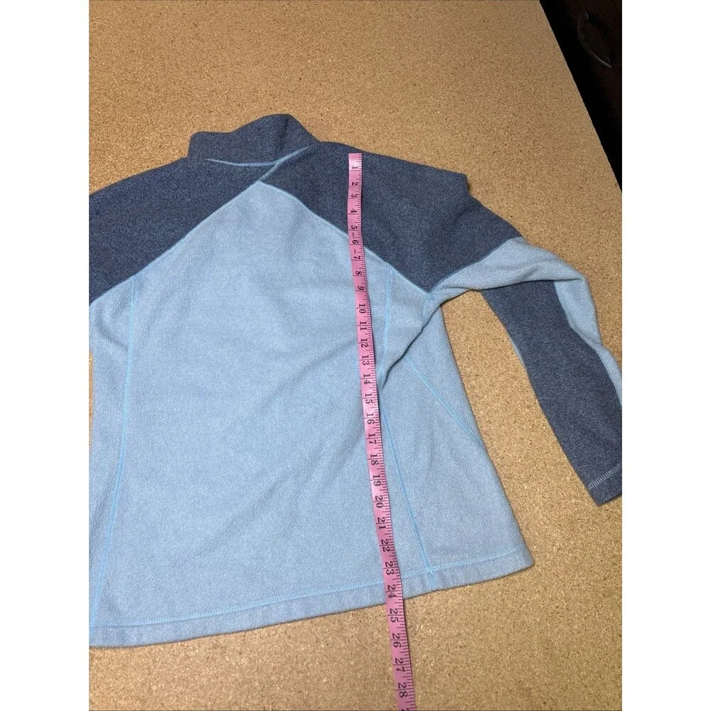 Patagonia Synchilla Womens Size L -1/4 Zip Pullover Fleece Top -Blue on Blue D1